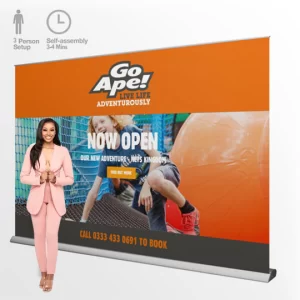 10ft by 7ft wider rollup banner