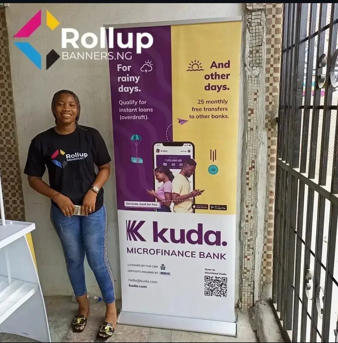 3ft by 7ft Rollup banner stand