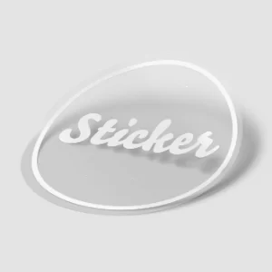 Adhesive Transparent Stickers Size 2"X2" (100 copies)